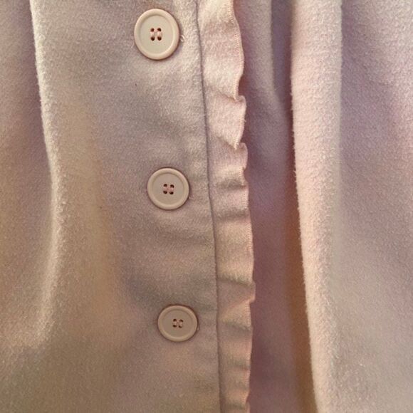 Florence Eiseman Girls Pink Fleece Ruffle Front Hooded Dress Coat Size 12 Months - Picture 5 of 12